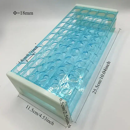 3-laags buisrek met 50 gaten Ø18 mm, blauw kunststof