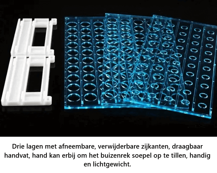 Losse onderdelen van 3-laags kunststof buisrek